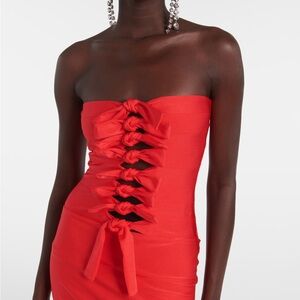 Coperni Gala tie-front jersey midi dress